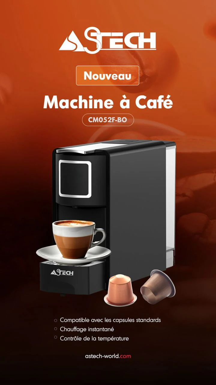 Machine à café Astech avec capsule Nespresso CM052FBO