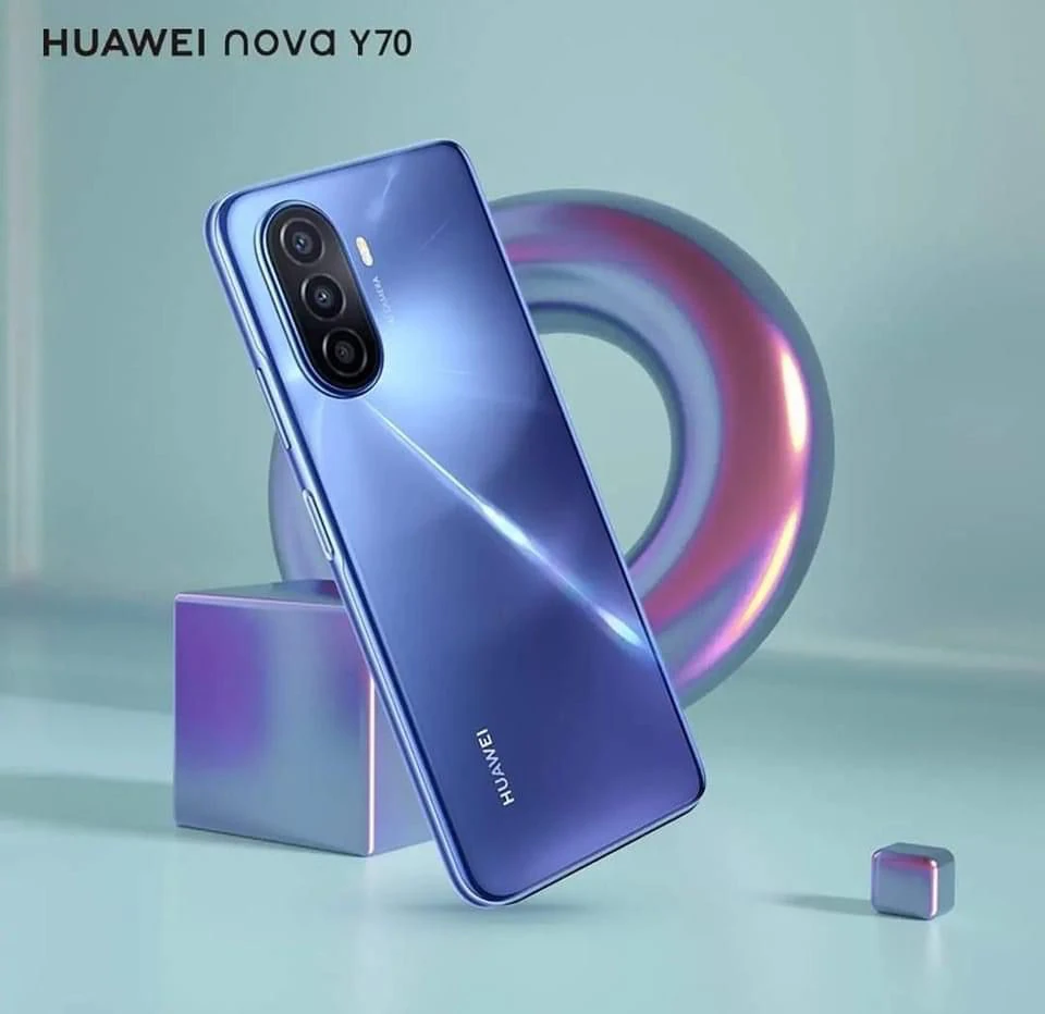 Téléphone Huawei nova Y70 mega L29B 128Go RAM 4