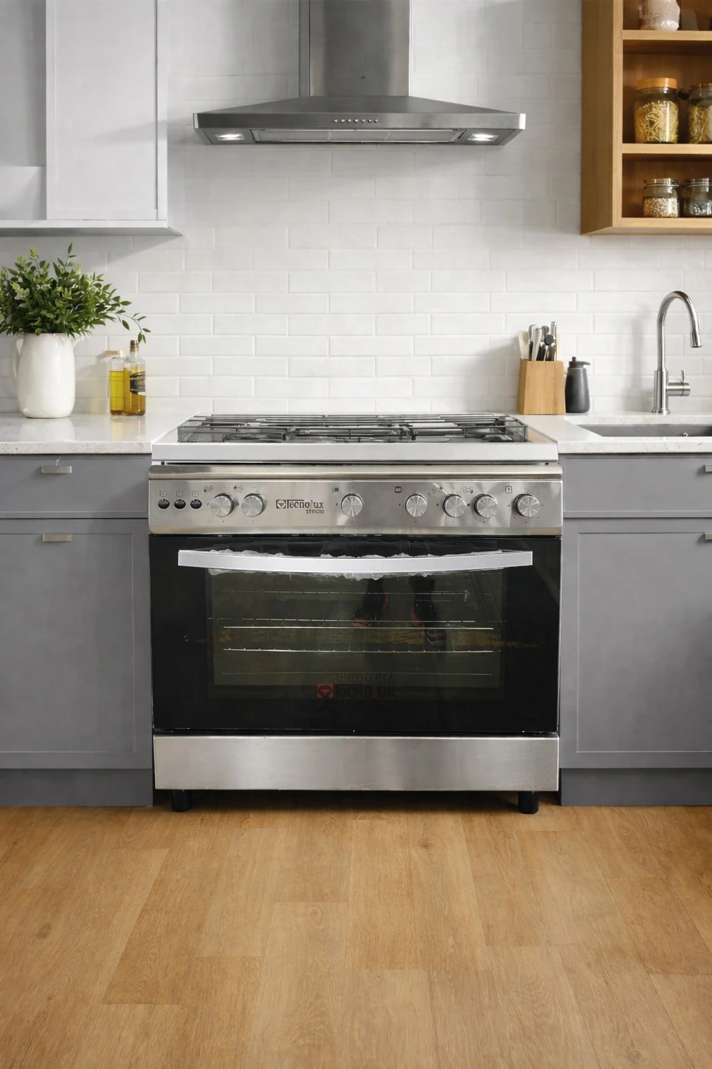 Cuisinière Tecnolux 5feux 90X60 à gaz inox TEC90