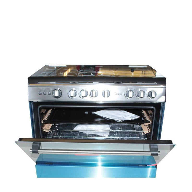 Cuisinière Midea 5feux 90X60 à gaz inox 90605G030