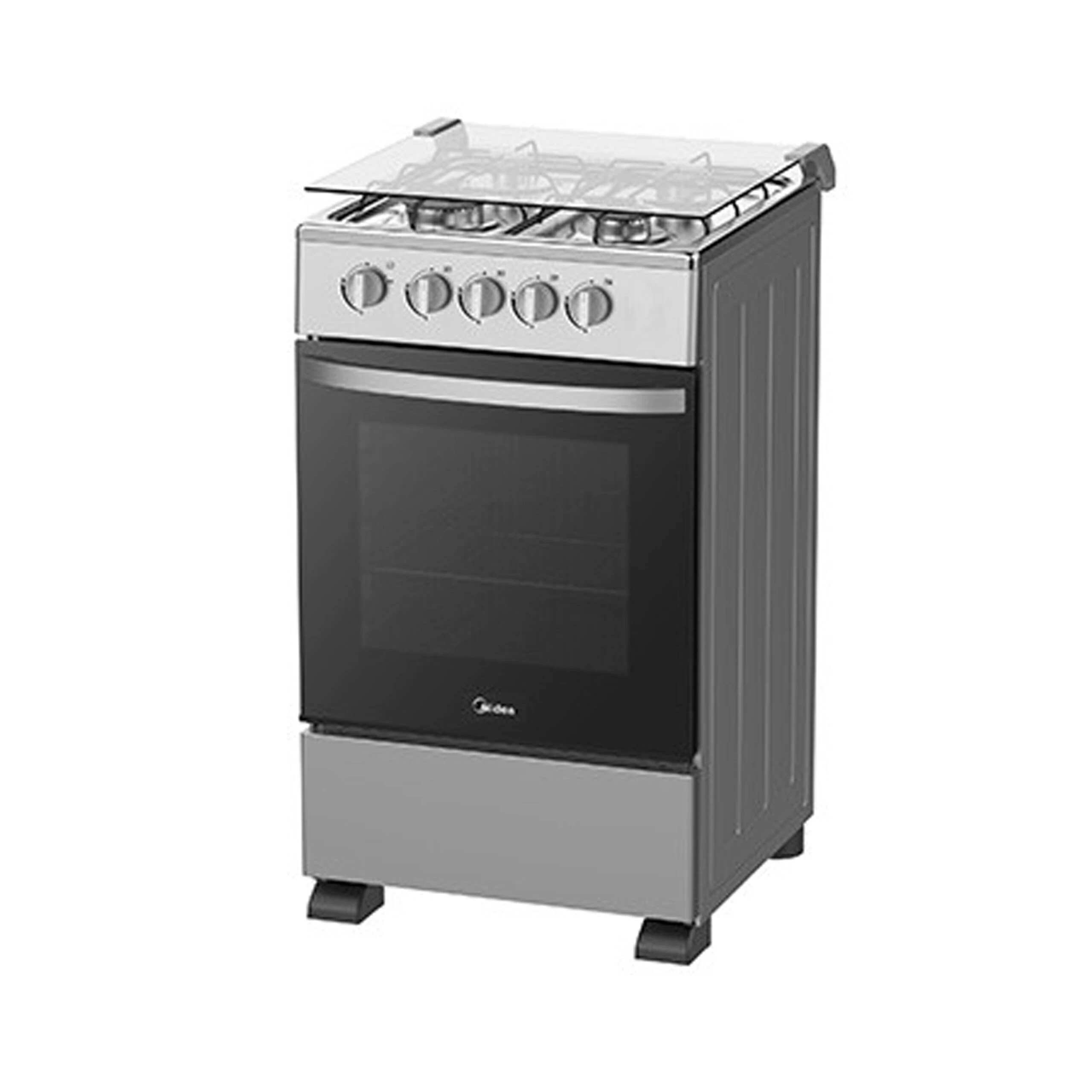 Cuisinière Midea 4feux 50X55 gris SP5055T082SG