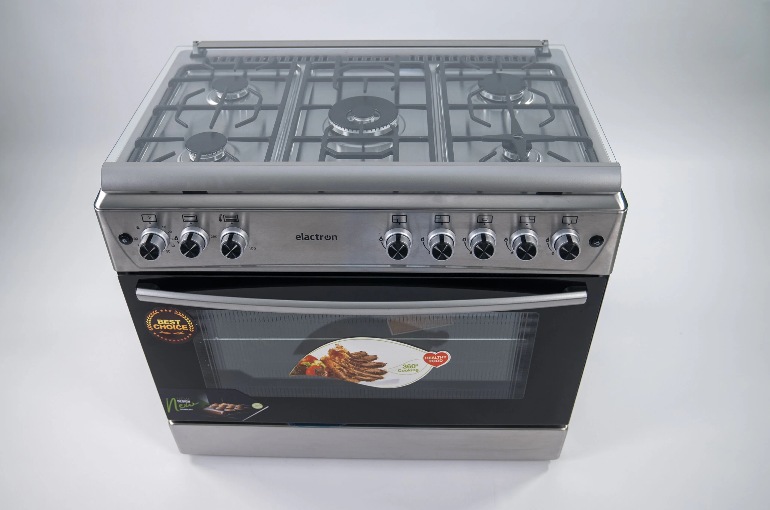 Cuisinière Elactron 5feux 90X60 inox EL6090