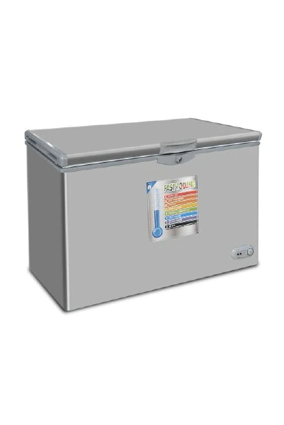 Congélateur Smart Technology horizontal 400litres avec vitre gris STCC-385