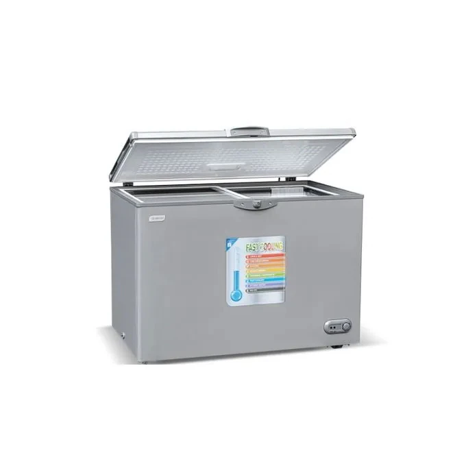 Congélateur Smart Technology horizontal 400litres avec vitre gris STCC-385