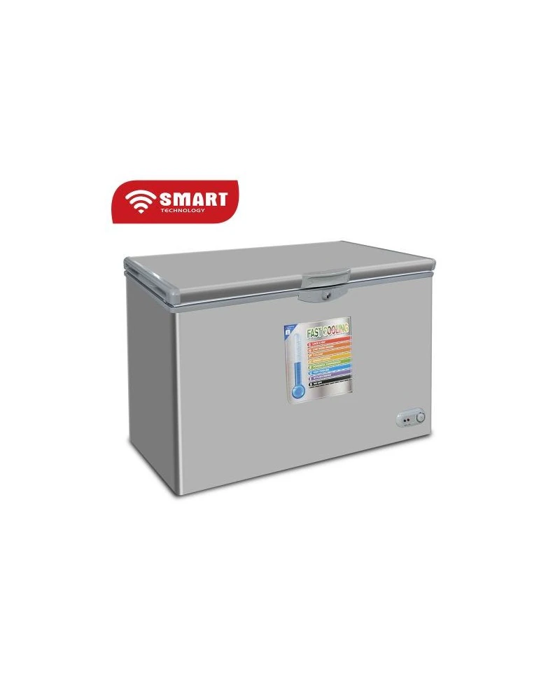 Congélateur Smart Technology horizontal 350litres avec vitre gris STCC-320