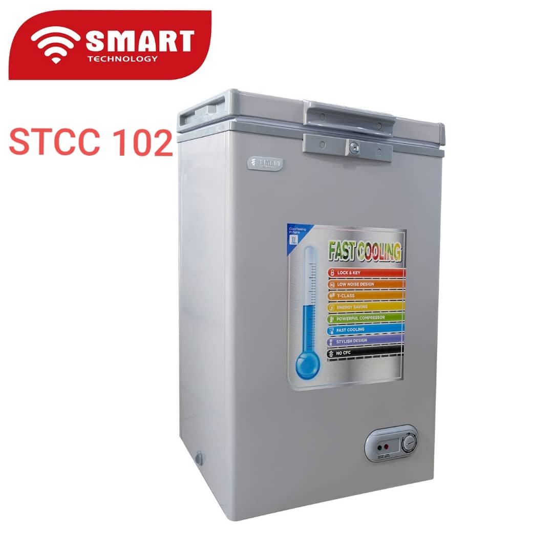 Congélateur Smart Technology horizontal 102litres gris STCC102