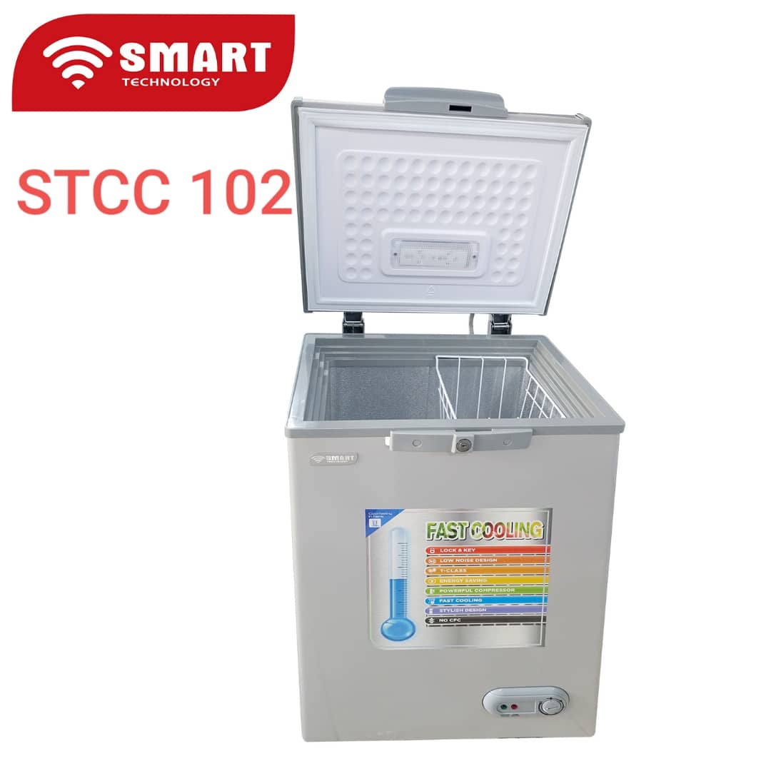 Congélateur Smart Technology horizontal 102litres gris STCC102