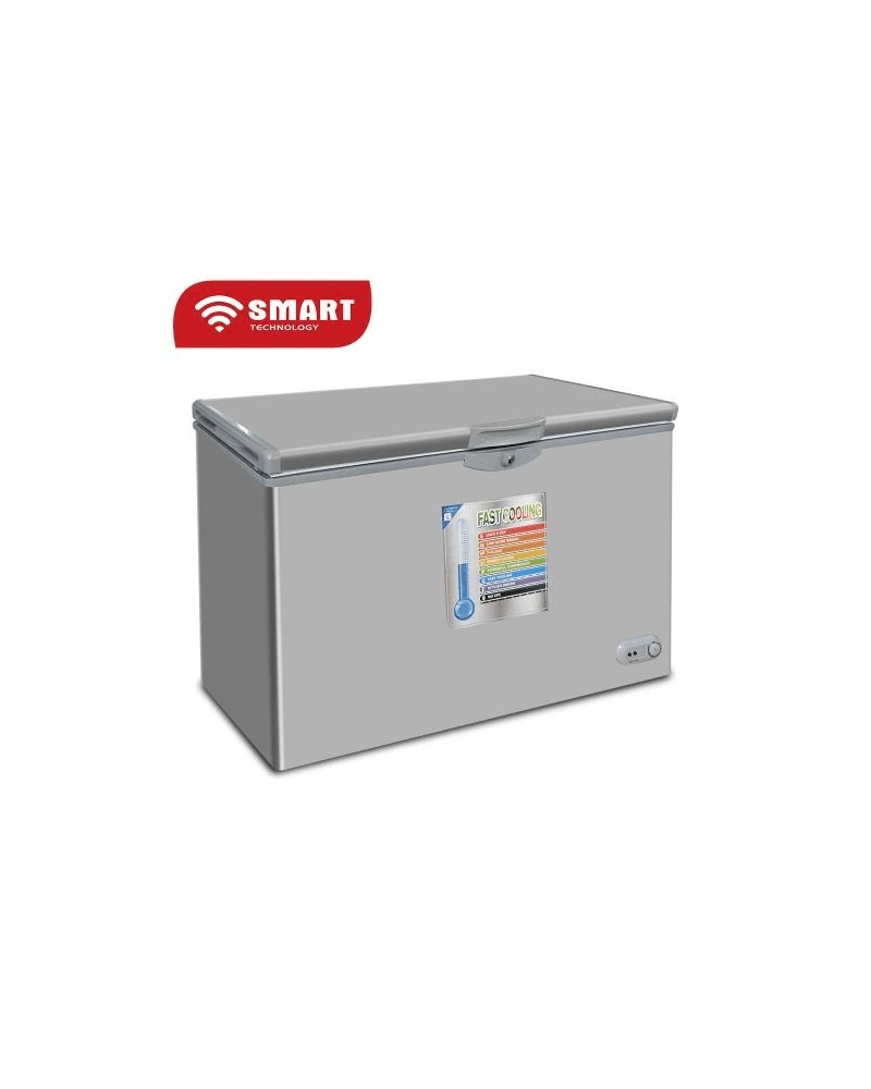 Congélateur Smart Technology horizontal 400litres gris STCC385