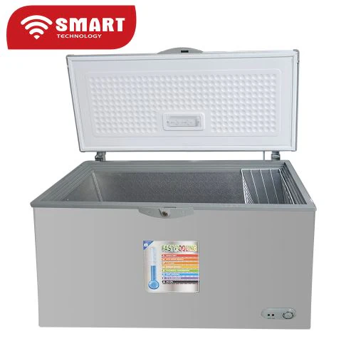 Congélateur Smart Technology horizontal 400litres gris STCC385