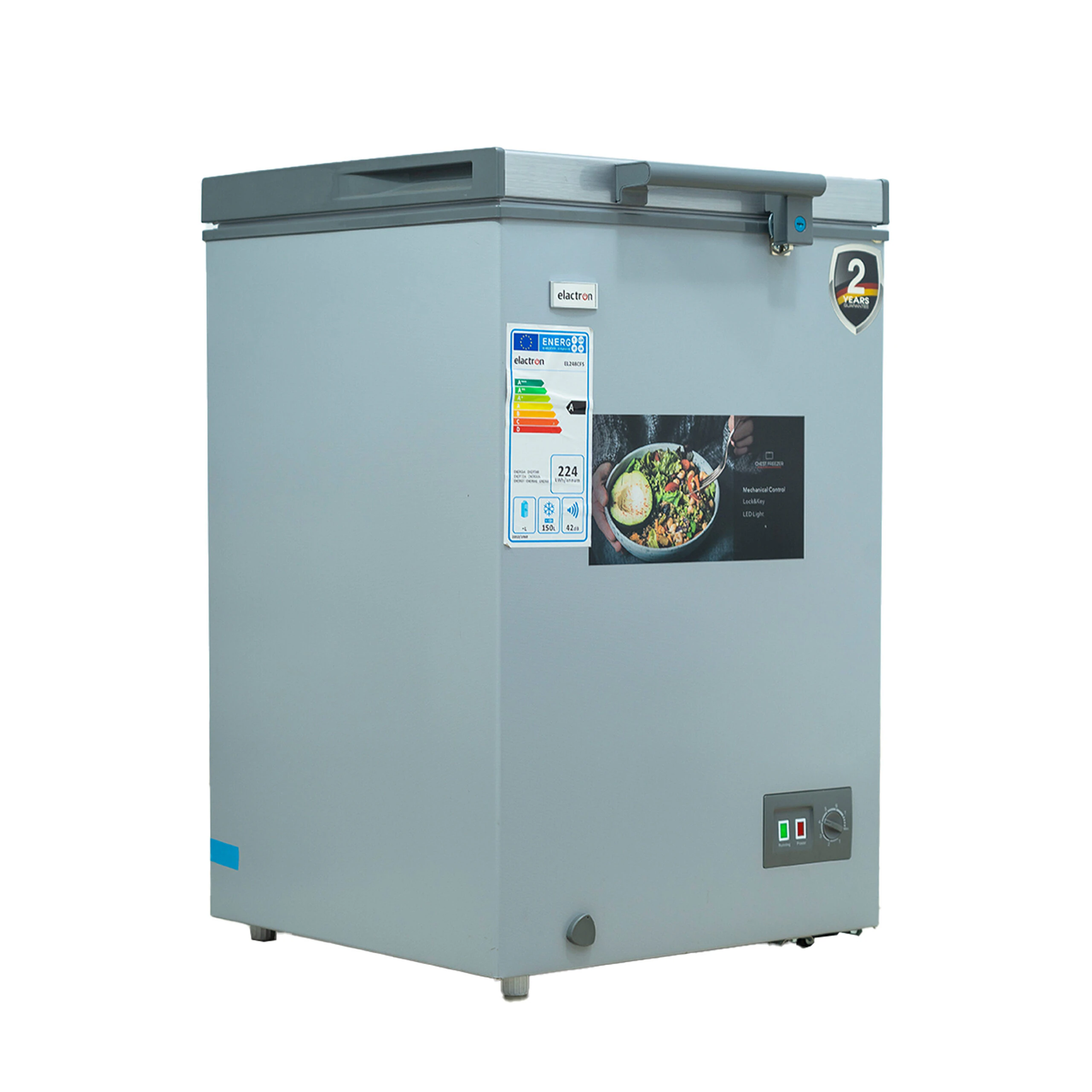 Congélateur Elactron horizontal 200litres gris EL193BD1140