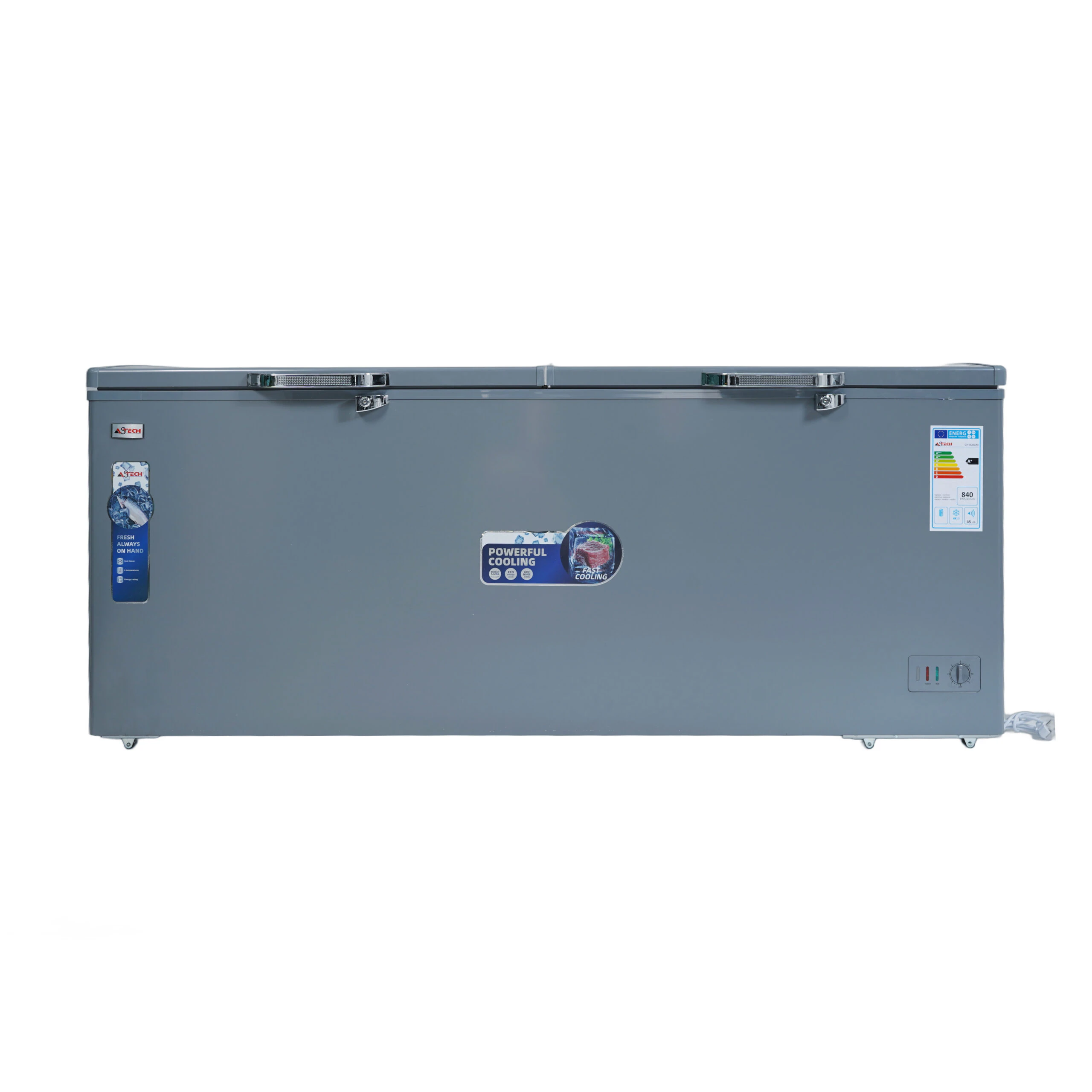 Congélateur Astech horizontal 800litres gris CH800GM