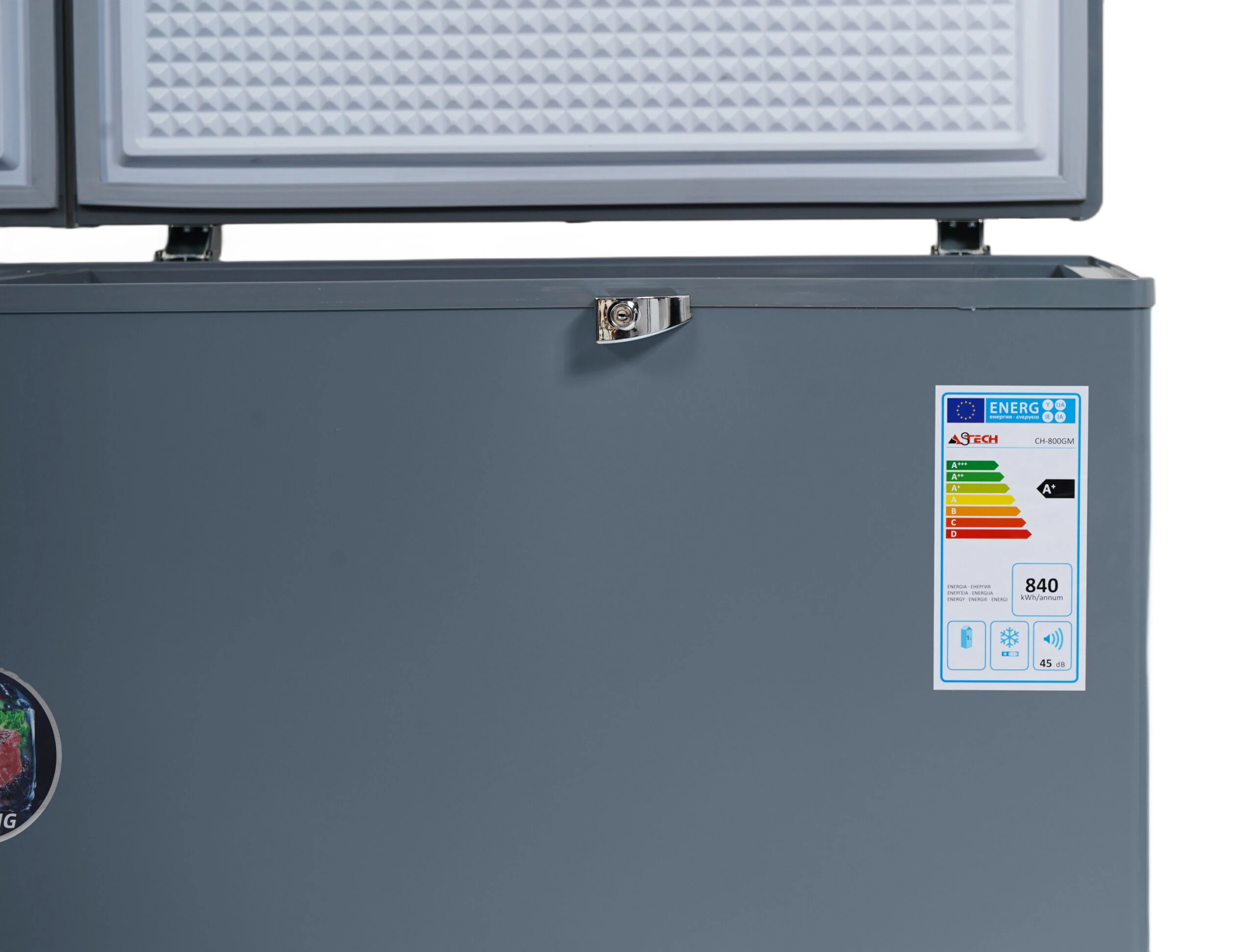 Congélateur Astech horizontal 800litres gris CH800GM