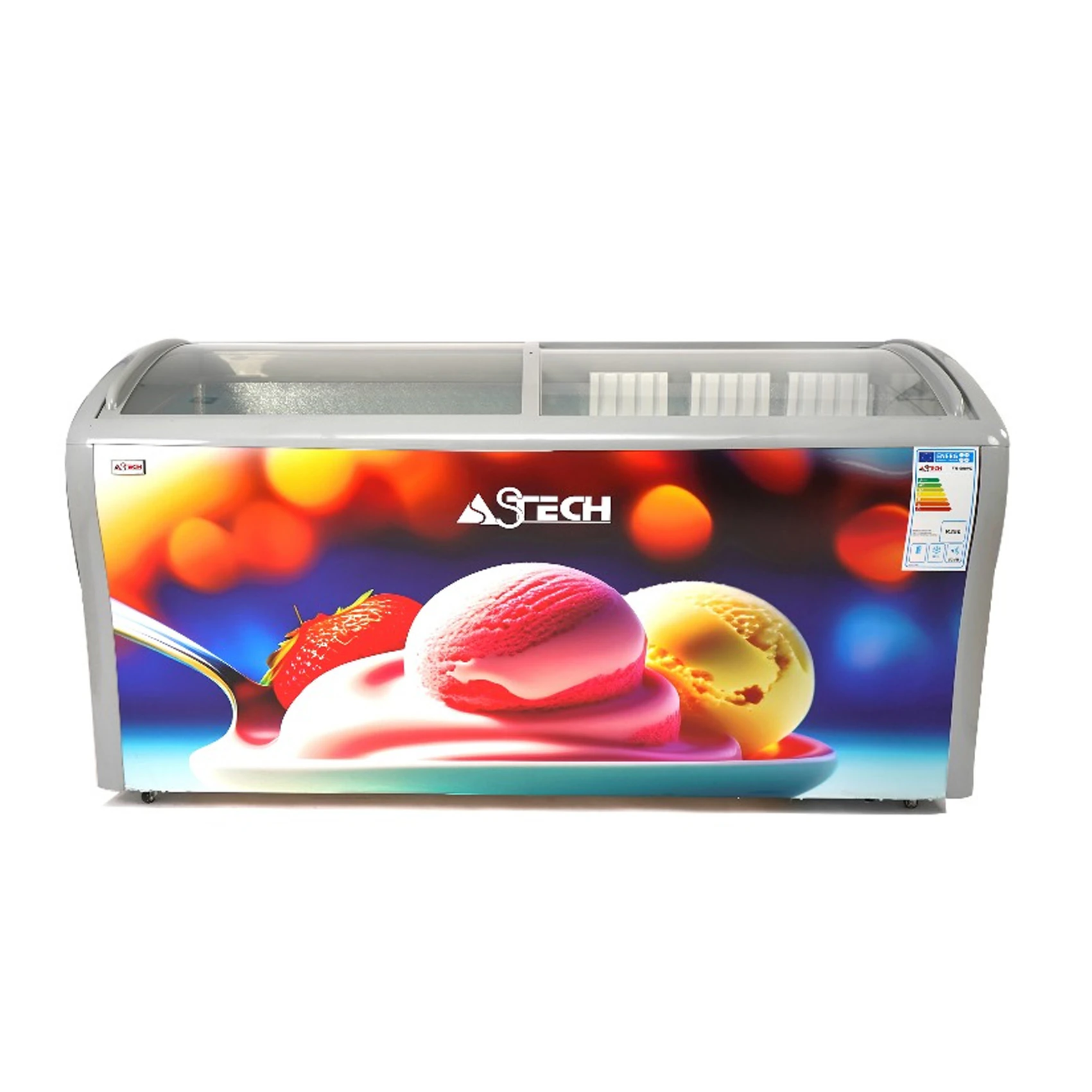 Congélateur Astech horizontal 600litres vitrine FH602SCAA