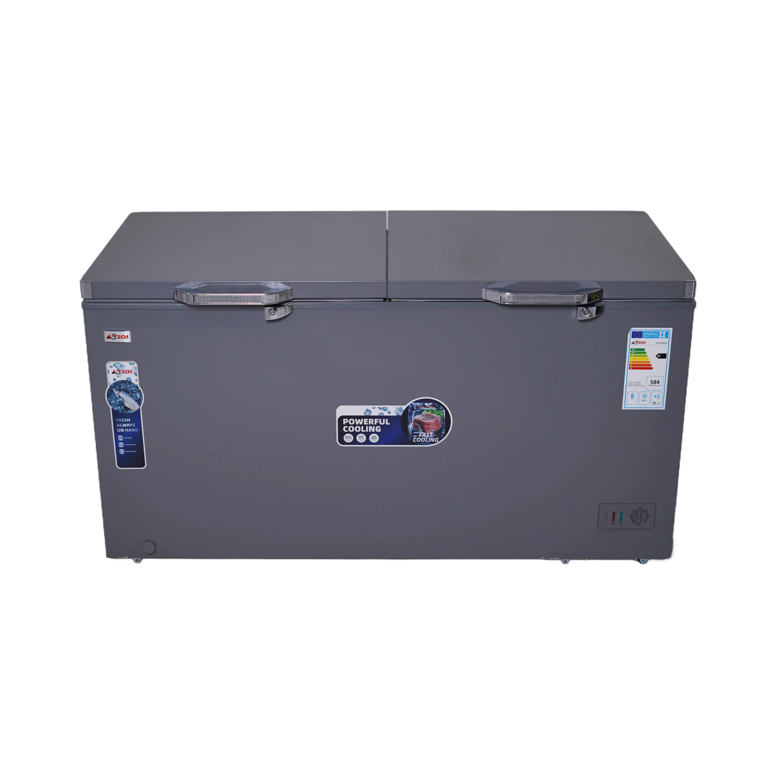Congélateur Astech horizontal 600litres gris CH600GM