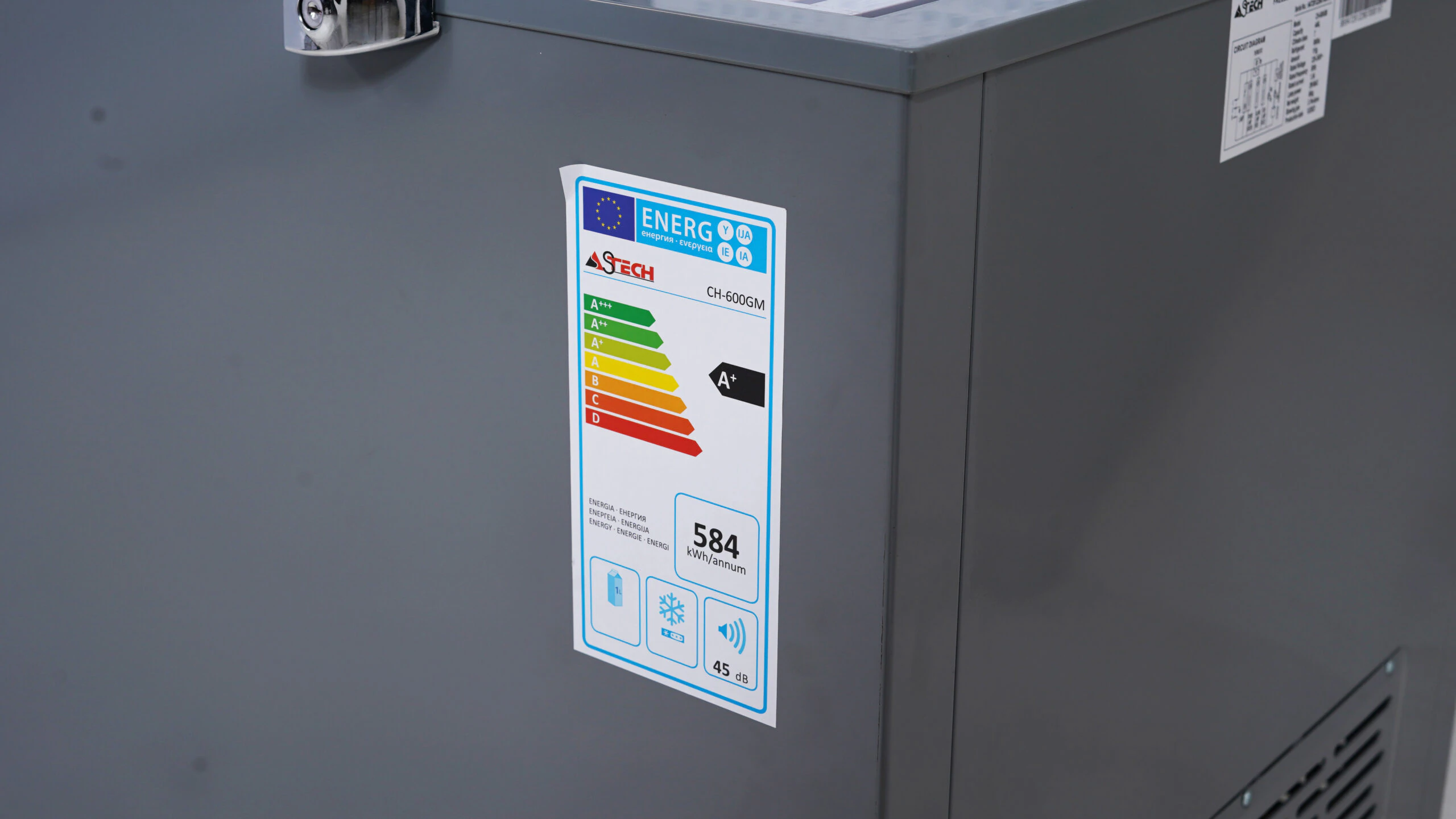 Congélateur Astech horizontal 600litres gris CH600GM