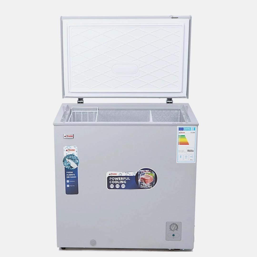 Congélateur Astech horizontal 280litres gris CH280S